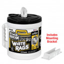 Toolbox brand Z300 White Rags Big Grip Dispenser with wall mount bracket