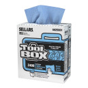 Dispenser box of Sellars z400 interfold blue shop towels