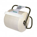 Jumbo paper towel roll on a wall mount dispenser